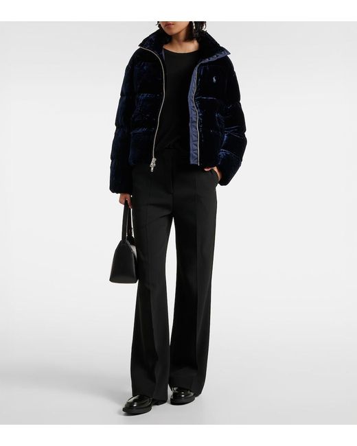 Polo Ralph Lauren Black Velvet Down Jacket