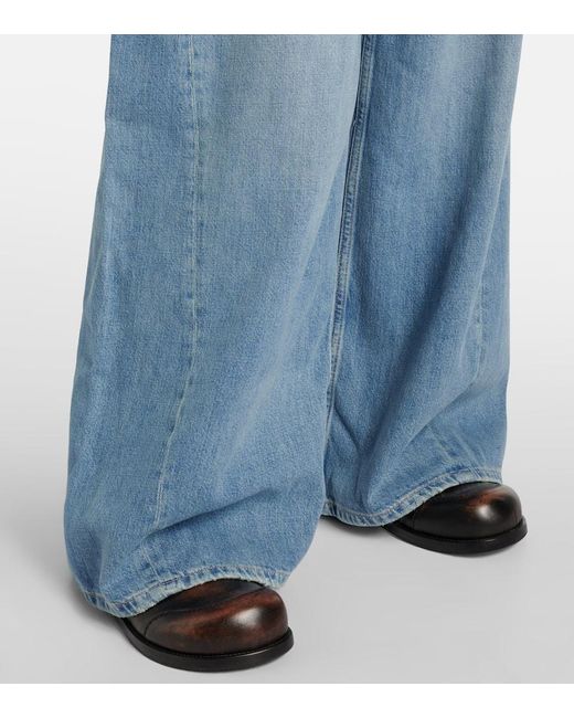 Jeans Anchos De Tiro Alto AG Jeans de color Blue