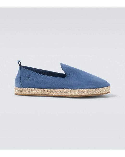 Ancient Greek Sandals Blue Nomas Leather Espadrilles for men