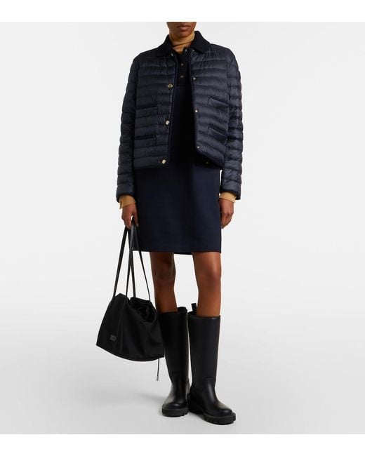 Moncler Blue Circaete Quilted Down Jacket