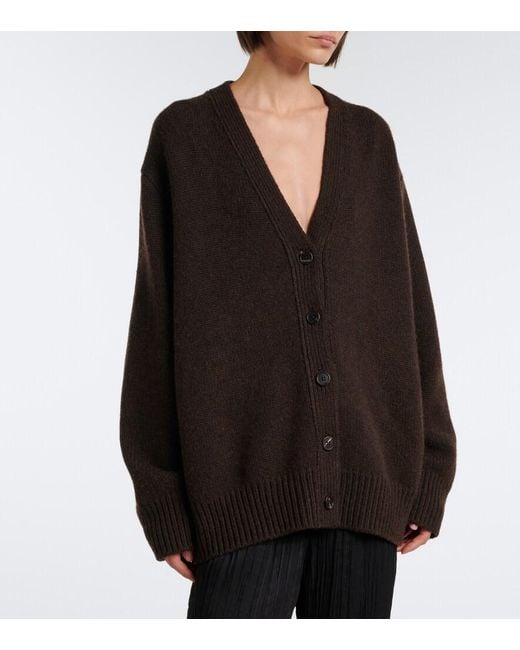 The Row Black Pranavi Cashmere Cardigan