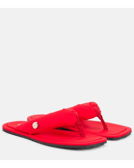 The Attico Red Indie Canvas Thong Sandals