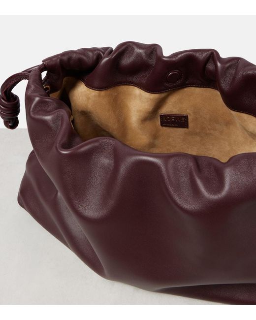 Loewe Purple Clutch Flamenco Large Aus Leder