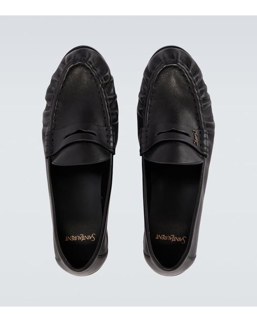Saint Laurent Loafers Le Loafer Aus Leder in Black für Herren