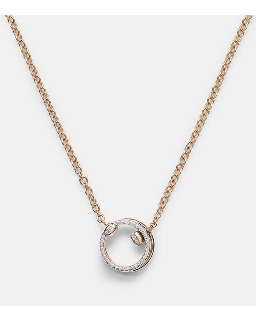 Pomellato Pink Together 18Kt Rose Pendant Necklace With Diamonds