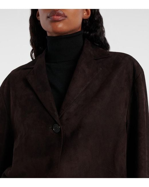 The Row Brown Fabian Suede Jacket