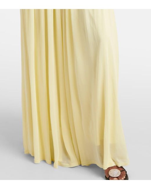 Jonathan Simkhai Yellow Rhiannon Gathered Jersey Maxi Dress