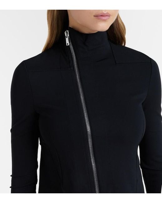 Rick Owens Blue Naska Gary Biker Jacket