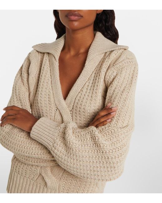 Magda Butrym Natural Cable-Knit Cashmere Sweater