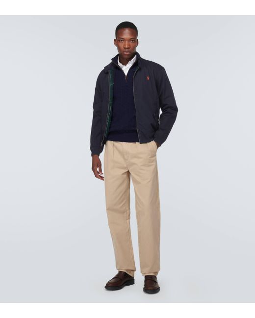 Polo Ralph Lauren Blue Cotton Blouson Jacket for men