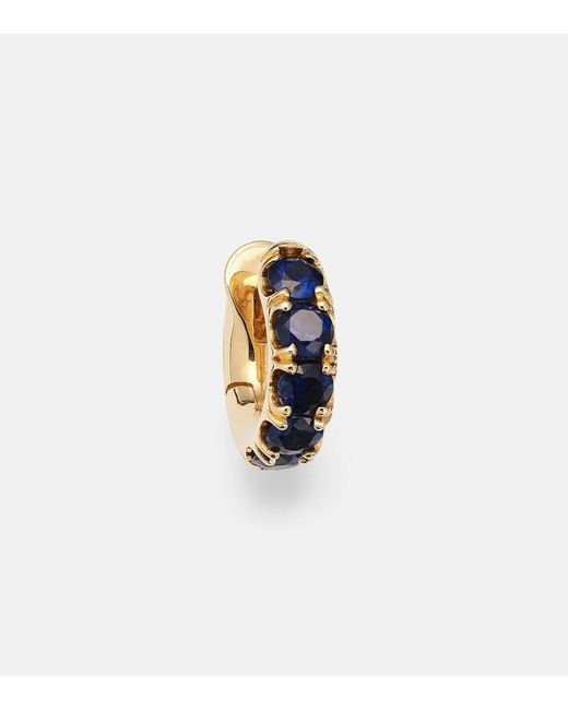 Spinelli Kilcollin Blue Mini Macro Hoop 18kt Yellow Gold Single Earring With Sapphires