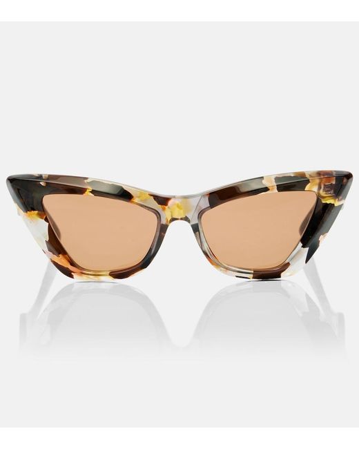 Bottega Veneta Brown Reace Cat-Eye Sunglasses