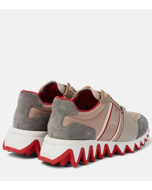 Christian Louboutin Brown Sneakers Nastroshark Mit Veloursleder