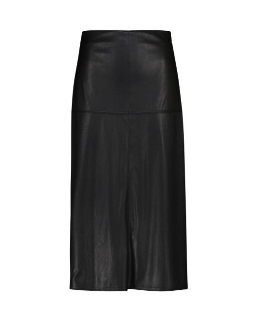 Max Mara Black Carioca Faux Leather Skirt
