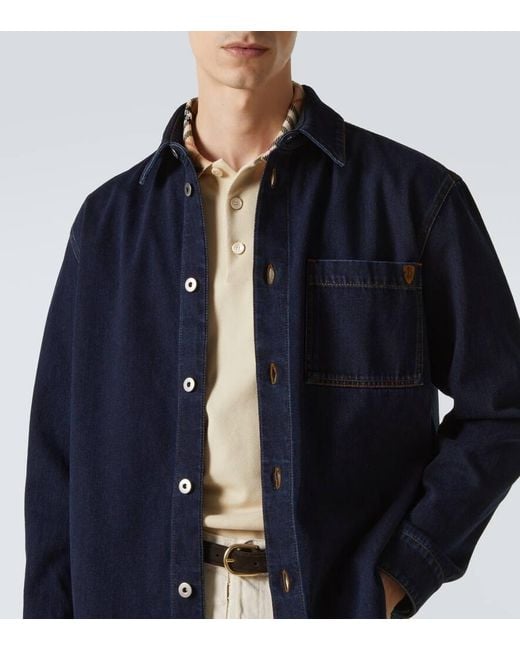 Burberry Blue Denim Shirt for men