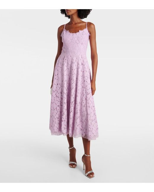 Jonathan Simkhai Pink Julia Lace Midi Dress