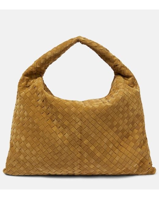 Bottega Veneta Hop Large Suede Tote Bag in Brown | Lyst