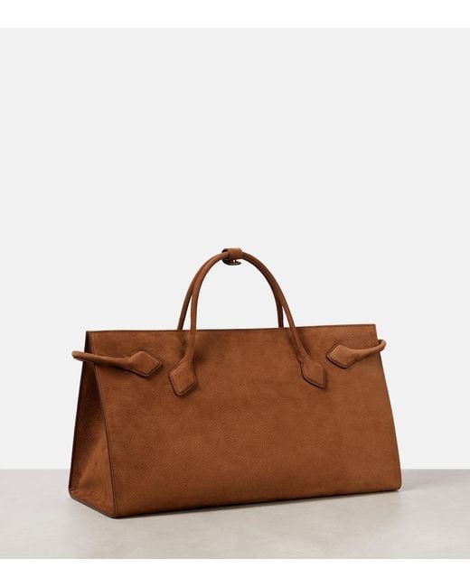 Alaïa Brown Le Teckel Suede Tote Bag