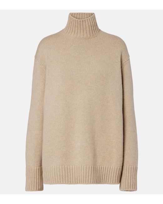 Loro Piana Natural Cashmere Turtleneck Sweater