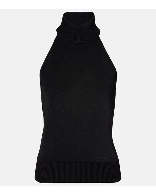 Givenchy Black Halterneck Open-Back Jersey Top