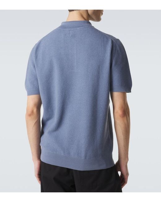 Canali Blue Cotton Polo Shirt for men