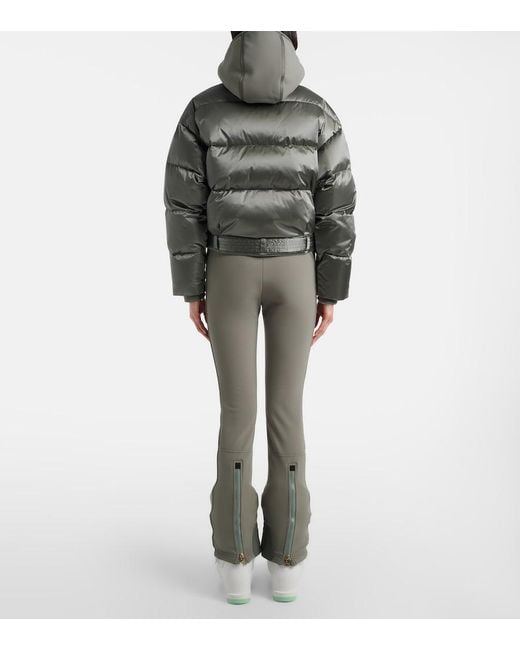 Bogner Gray Down Ski Suit And Jacket Set