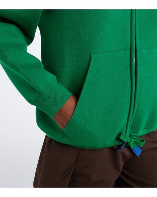 Loewe Green Anagram Cotton-Blend Cardigan