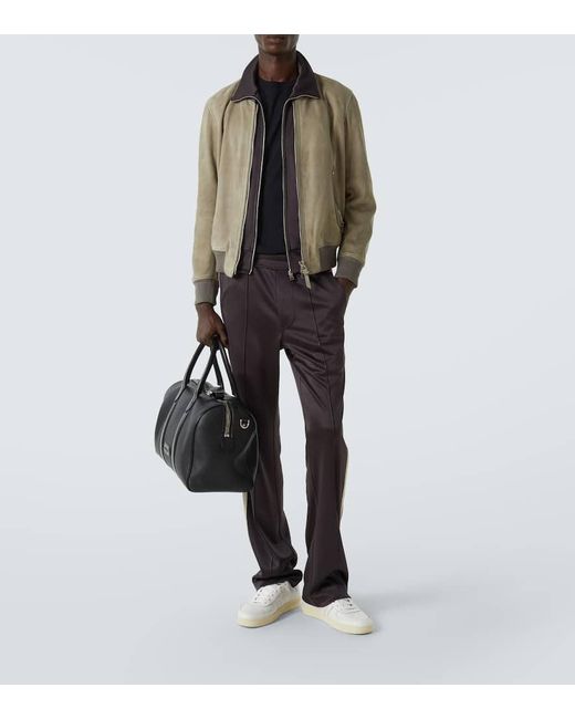Tom Ford Bomberjacke Aus Veloursleder in Natural für Herren