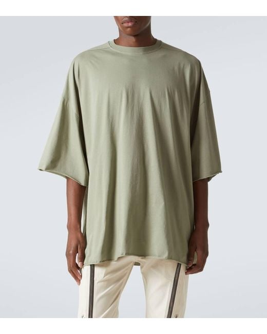 Rick Owens Green Tommy T Cotton Jersey T-Shirt for men