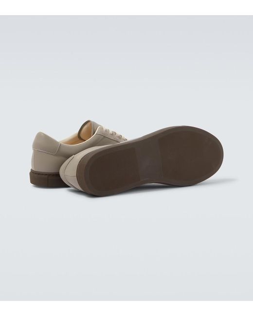 Common Projects Gray Achilles Leather And Suede Sneakers for men