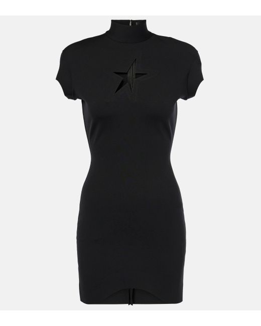 Mugler Black Star Cutout Minidress