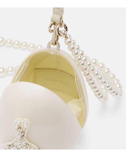 Clutch Egg Con Pelle di Simone Rocha in White