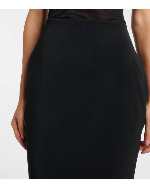 Jupe Crayon A Taille Haute Saint Laurent en coloris Black