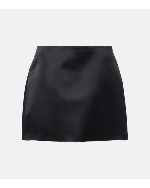 Lisa Yang Black Silk Satin Mini Skirt