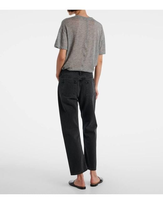 The Row Blue Mid-Rise Straight Jeans Riaco