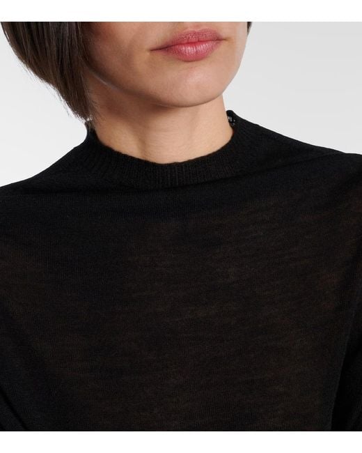 Jersey Crater De Lana Virgen Rick Owens de color Black