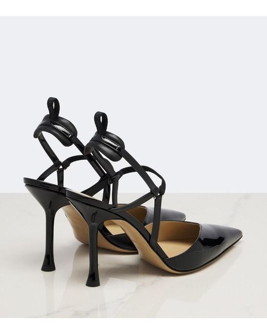 Fendi Black Very Colibri Leather Slingback Pumps