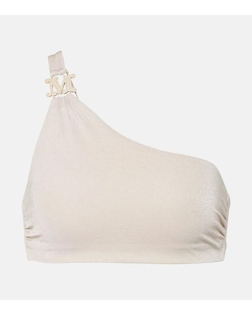 Max Mara Natural One-shoulder Lurex® Bikini Top