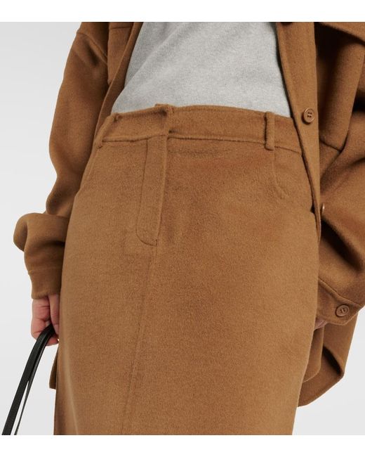 Frankie Shop Brown Maxirock Malvo Aus Einem Wollgemisch