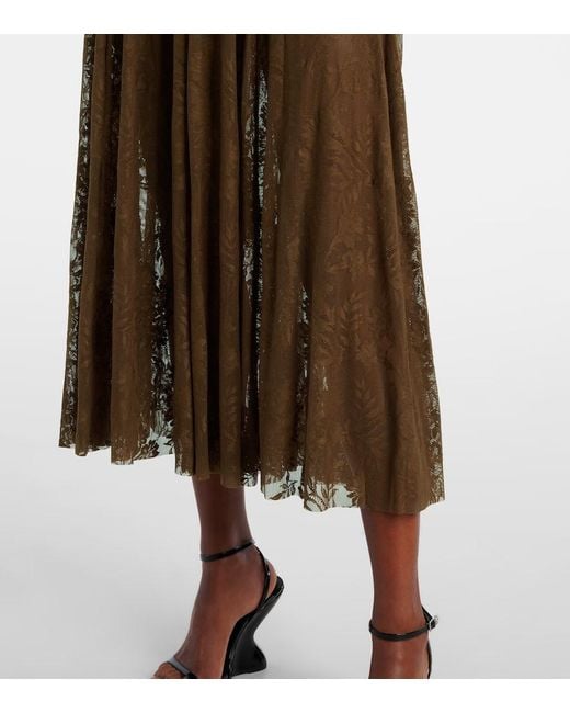 Norma Kamali Natural Lace Midi Dress