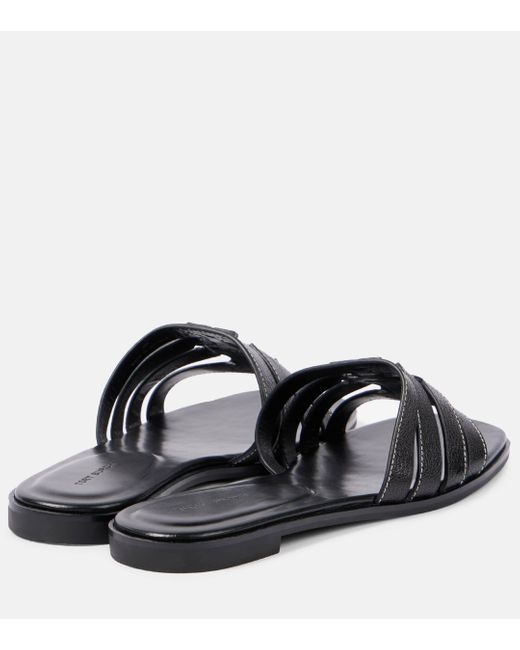 Tory Burch Black Ines Leather Sandals