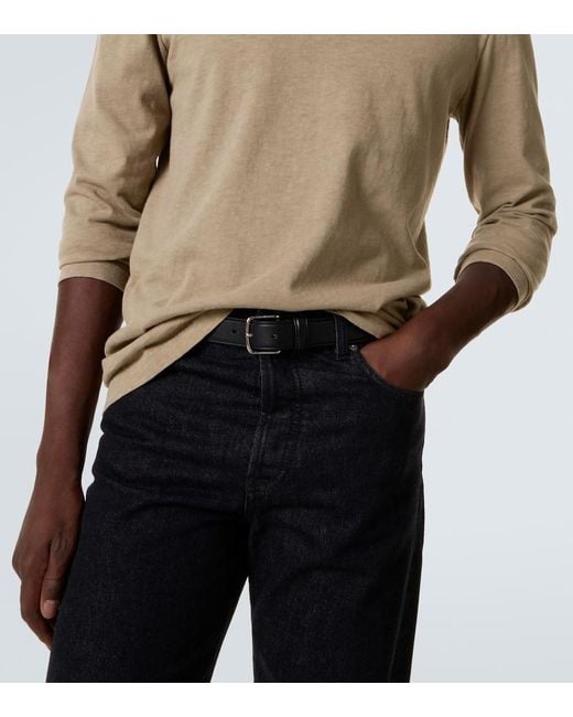 The Row Longsleeve Leon Aus Baumwoll-Jersey in Natural für Herren