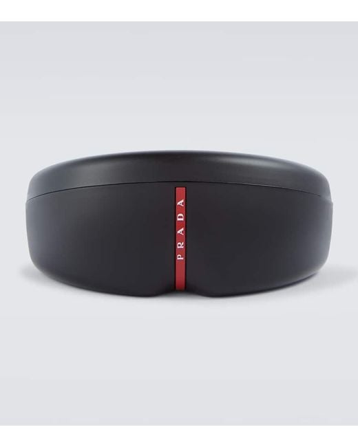 Prada Linea Rossa Eckige Sonnenbrille in Metallic für Herren