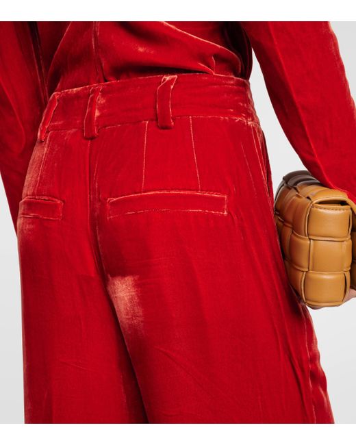 Pantalon ample Veronica en velours Ulla Johnson en coloris Red