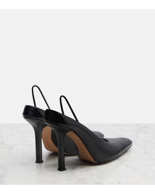 Calvin Klein Black Suki Leather Slingback Pumps