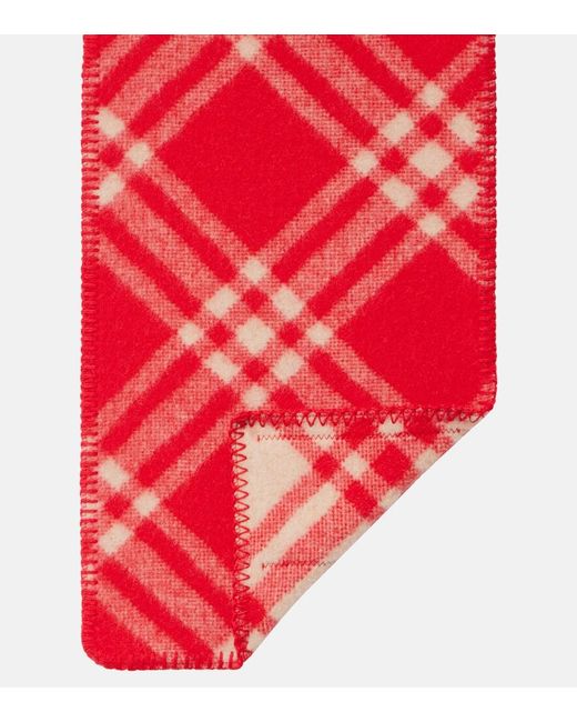 Sciarpa Check di Burberry in Red