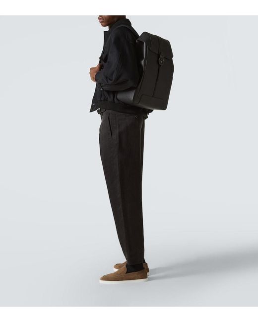 Christian Louboutin Black Leather Groovy Backpack for men