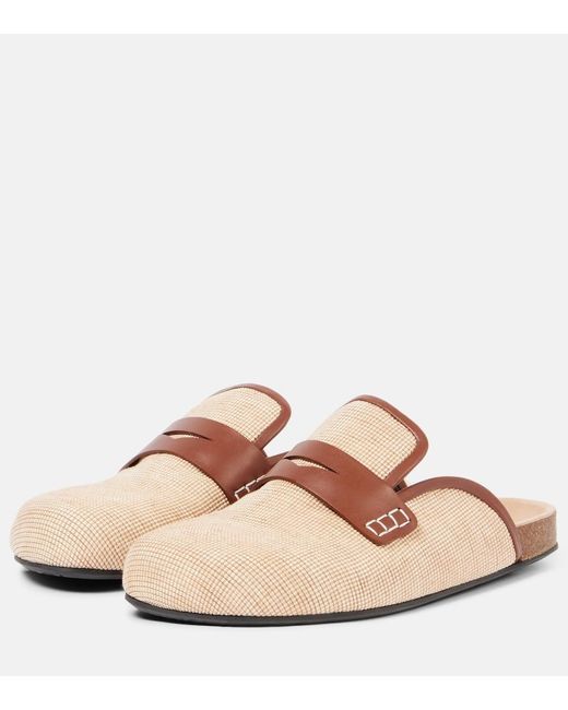 J.W. Anderson Pink Leather-Trimmed Mules