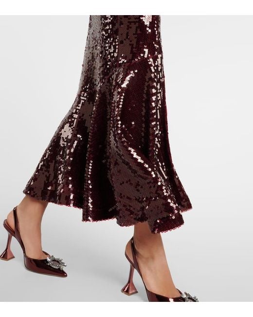 ROTATE BIRGER CHRISTENSEN Black Maxikleid Mit Pailletten