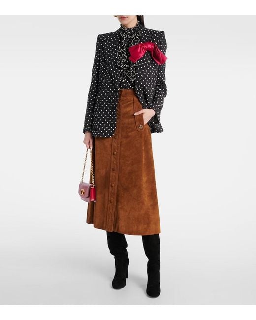Gianvito Rossi Black Glen 85 Suede Knee-High Boots